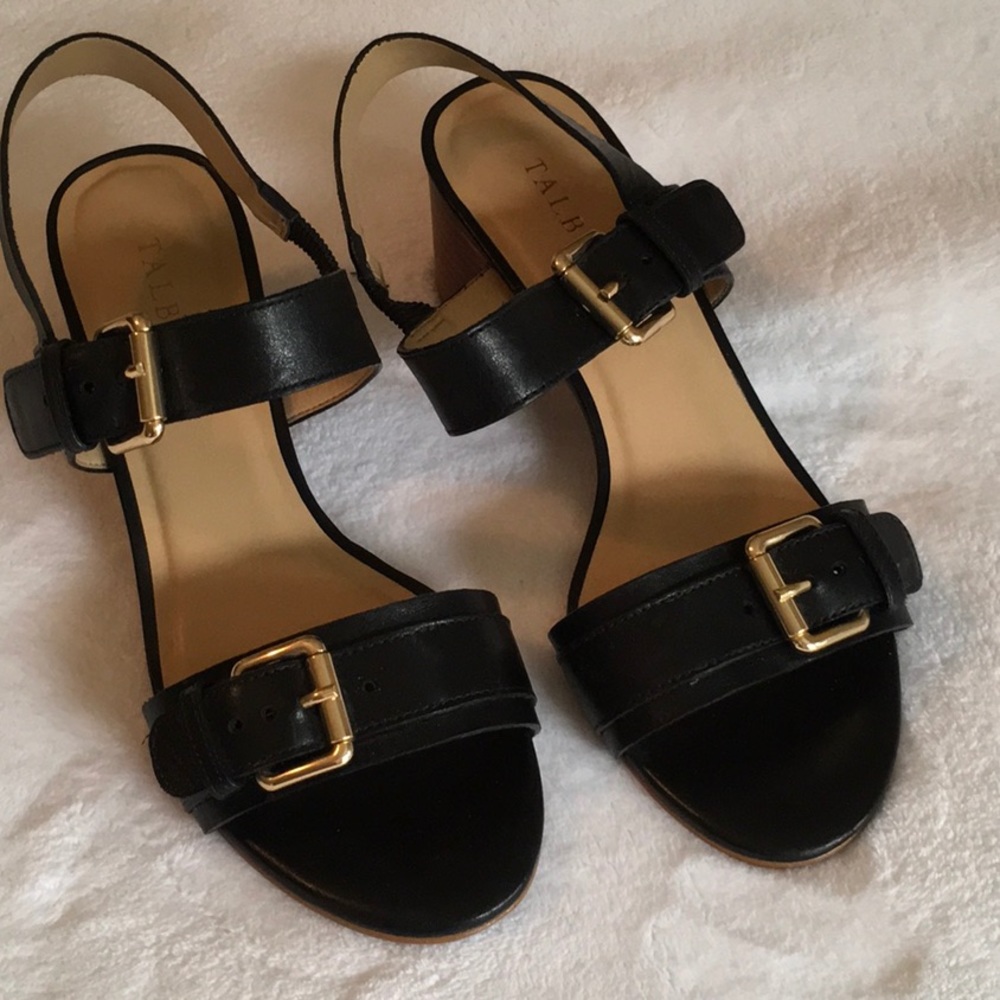 Talbots, dress black sandal, Size 7
